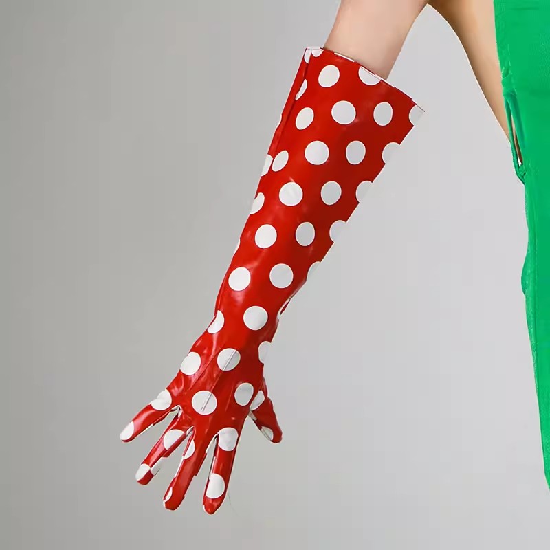 Formal Glove Leather - Gants longs en cuir PU à