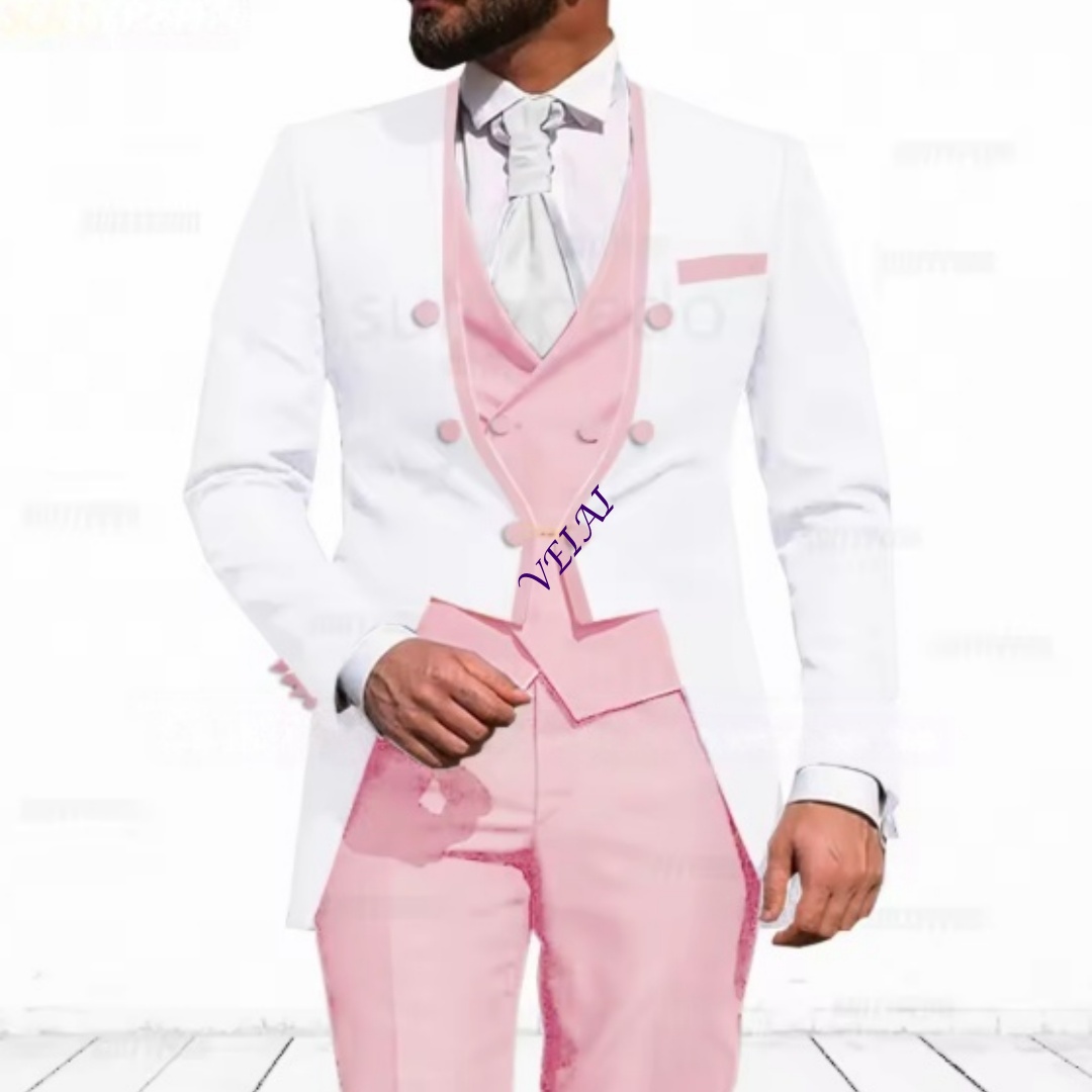 Elegant Formal Men'S Wear - Costume 3 pièces bleu ciel personnalisé