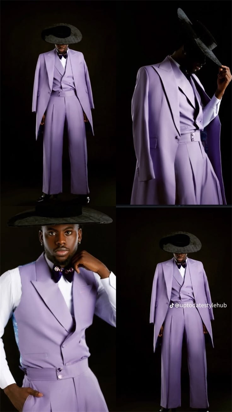 Men Formal Wear Purple - Ensemble de costume pour homme violet