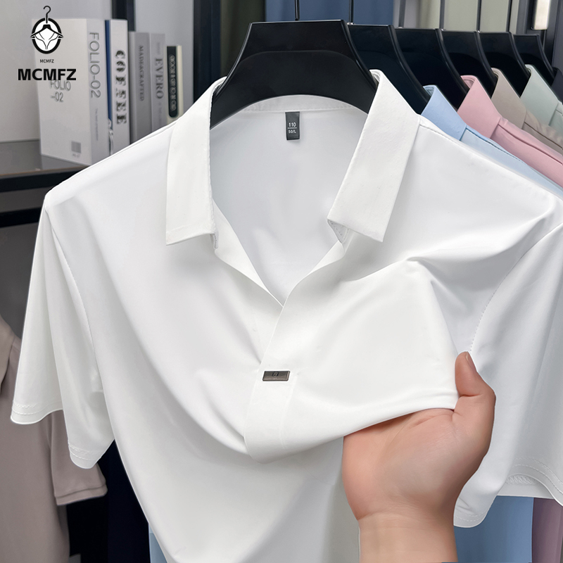 Men'S Polo Formal Wear - Chemise homme à revers plat avec