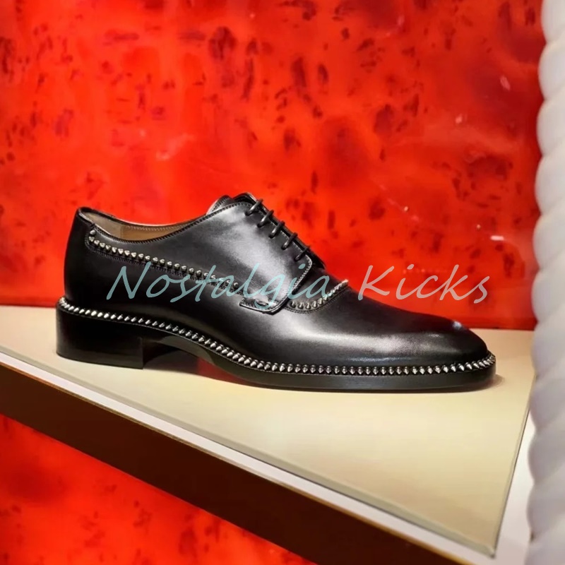 Men'S Gothic Formal Wear - Chaussures Oxford en cuir véritable noir