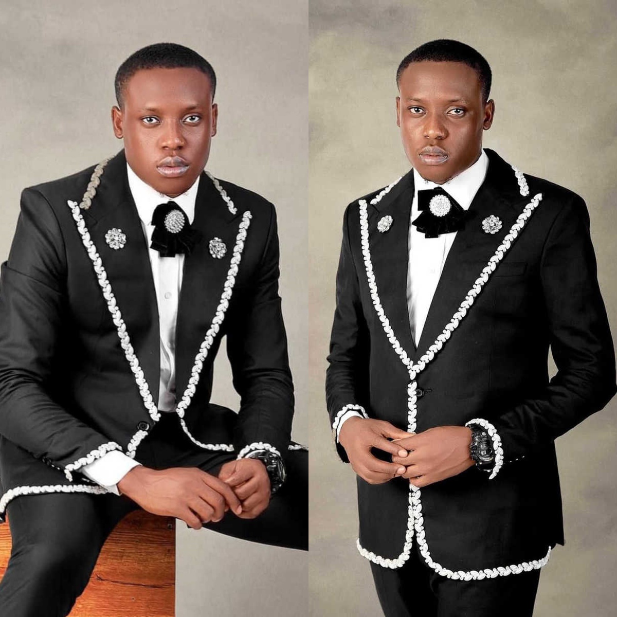 Men'S Holiday Formal Wear - Costumes pantalons en cristal pour hommes,