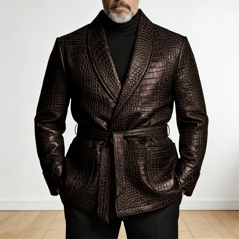 Formal Men Party Wear Jacket - ﻿ Blazer en cuir à motif