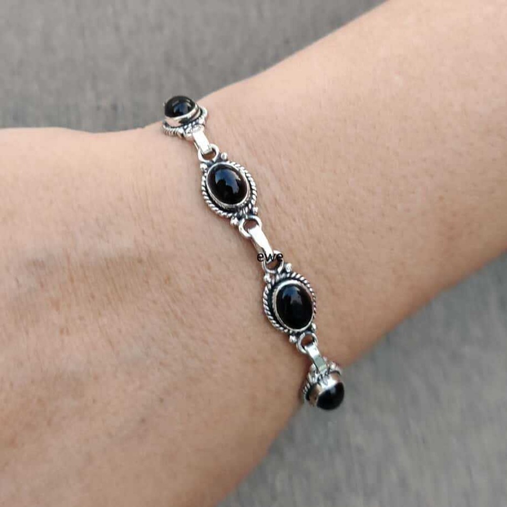 Men'S Gothic Formal Wear - Bracelets ajustables en argent de couleur