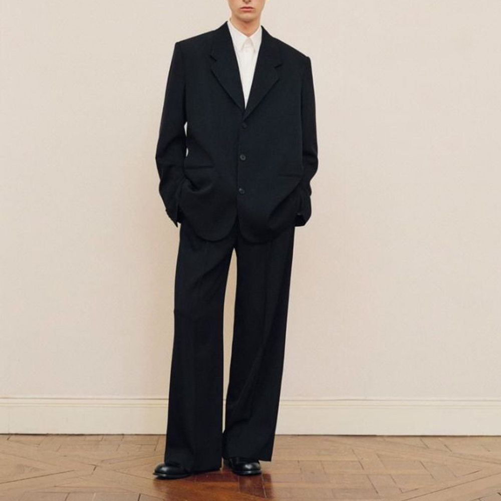 Formal Wear For Men In Wedding - Ensemble de costume surdimensionné noir pour