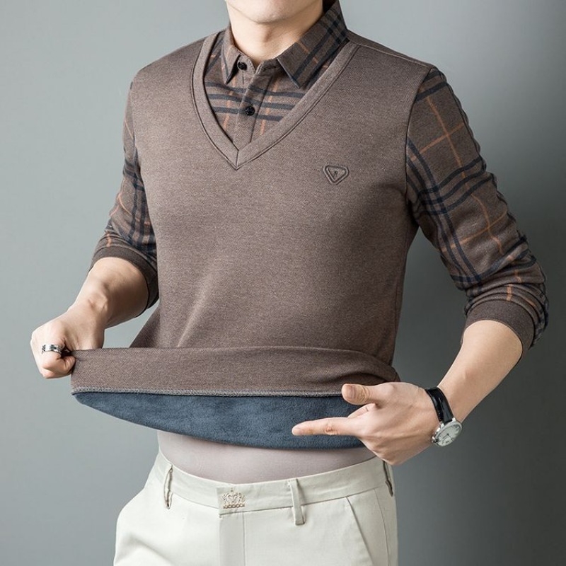Men'S Polo Formal Wear - Faux polos deux pièces pour hommes,