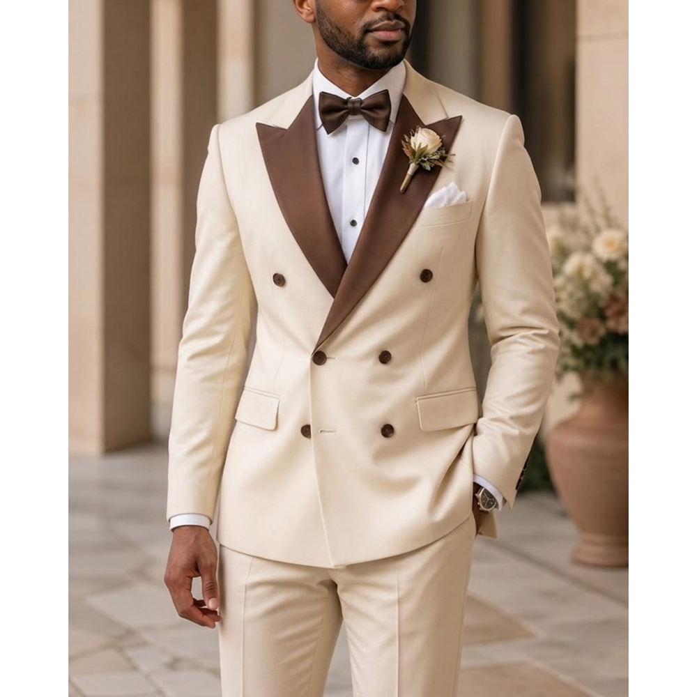 Formal Wear For Men In Wedding - Costume de smoking croisé pour homme,