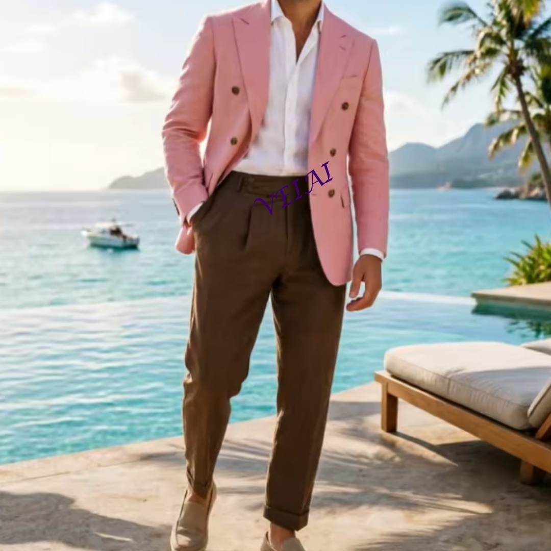 Men'S Holiday Formal Wear - Costume Homme Croisé 2 Pièces en