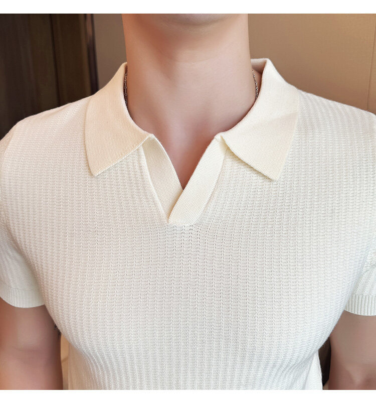 Pull en maille jacquard à col  - Men'S Polo Formal Wear avis et prix