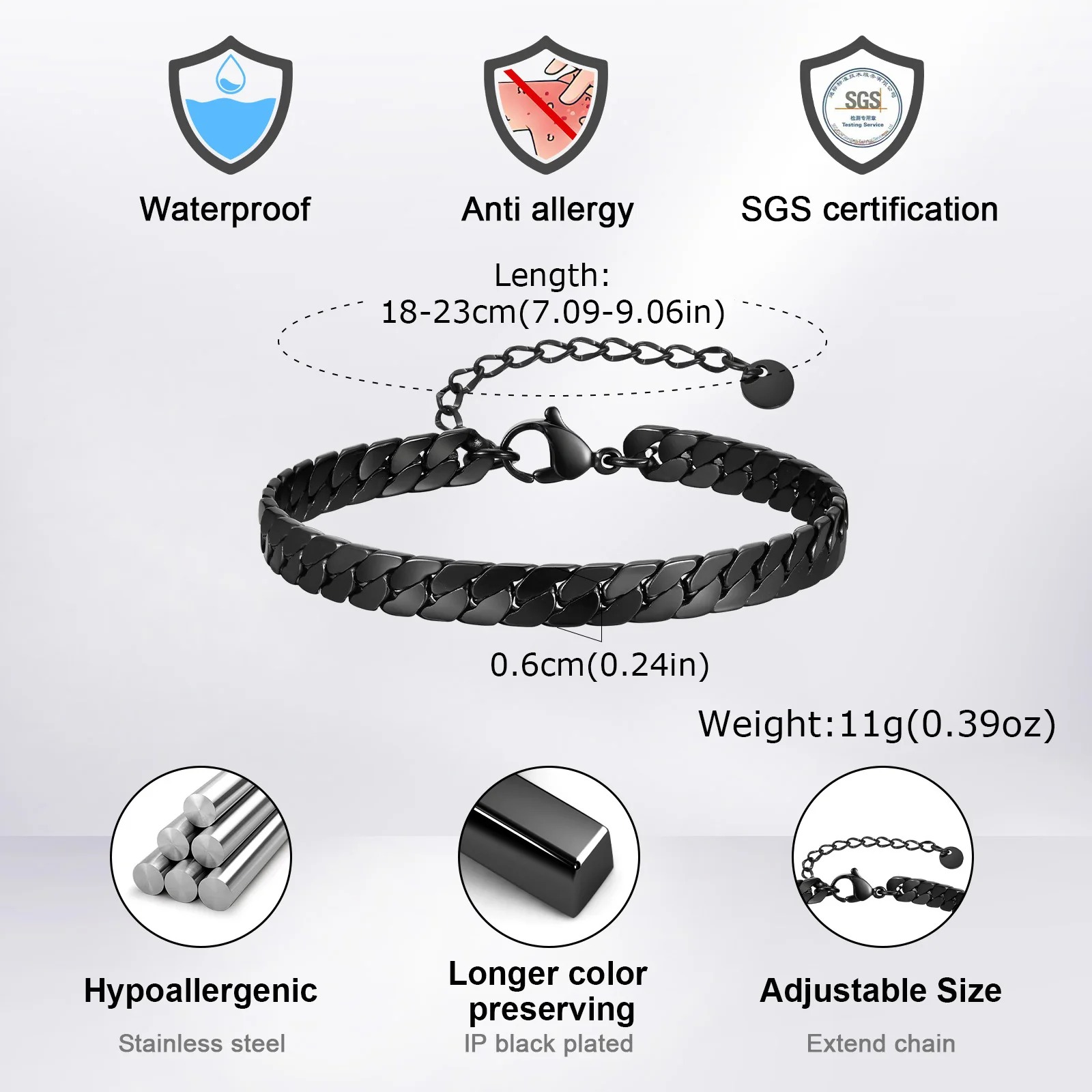Bracelets gothiques en chaîne  - Men'S Gothic Formal Wear avis et prix