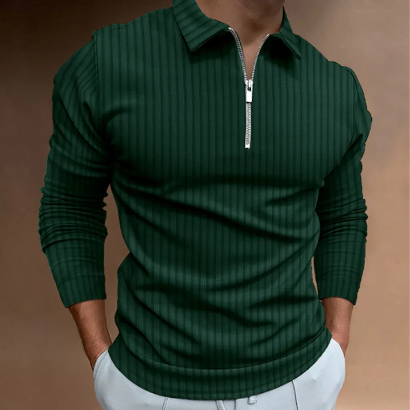 Polo rayé à manches longues po - Men'S Polo Formal Wear avis et prix