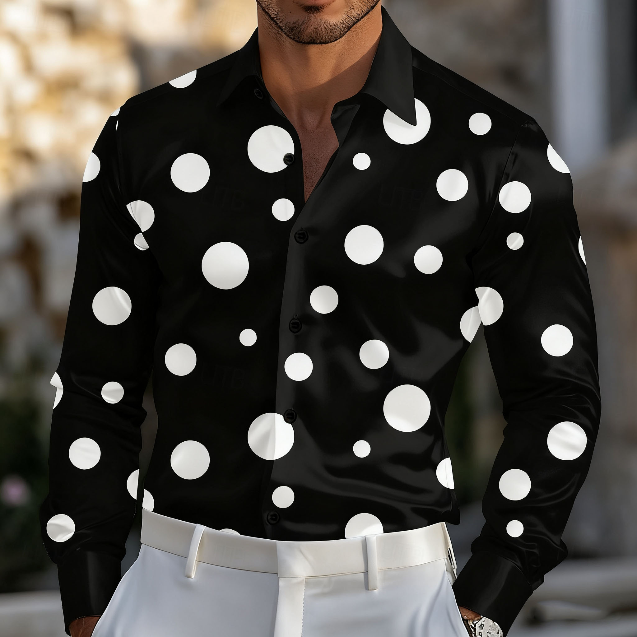 Chemise géométrique à pois pou - Men'S Holiday Formal Wear avis et prix