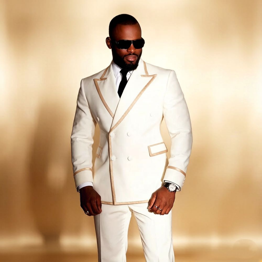 Costume blanc croisé pour homm - Mens Formal Look avis et prix