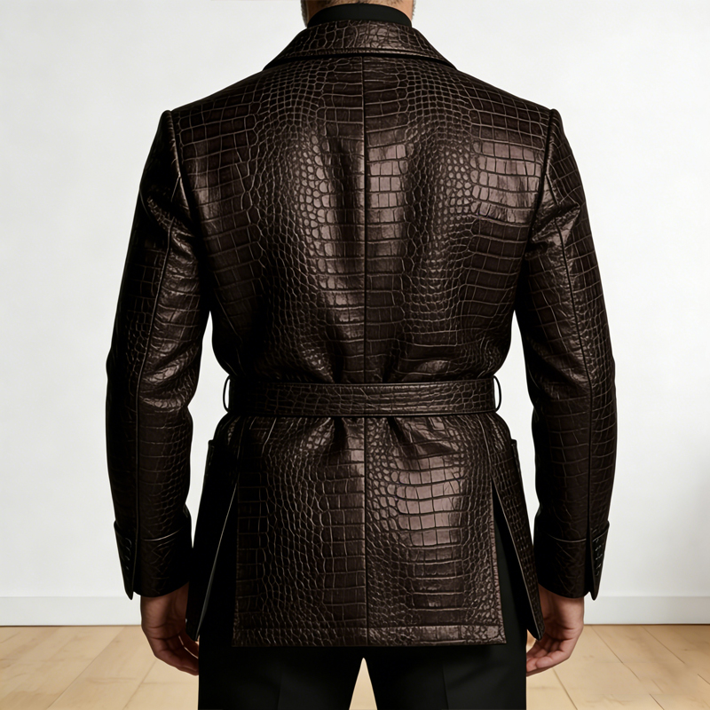    Blazer en cuir à motif cro - Formal Men Party Wear Jacket avis et prix