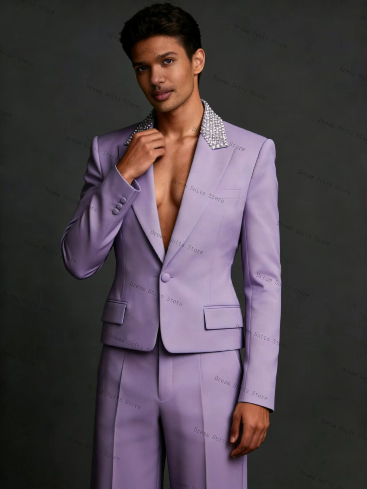 Ensemble de costume pour homme - Men Formal Wear Purple avis et prix