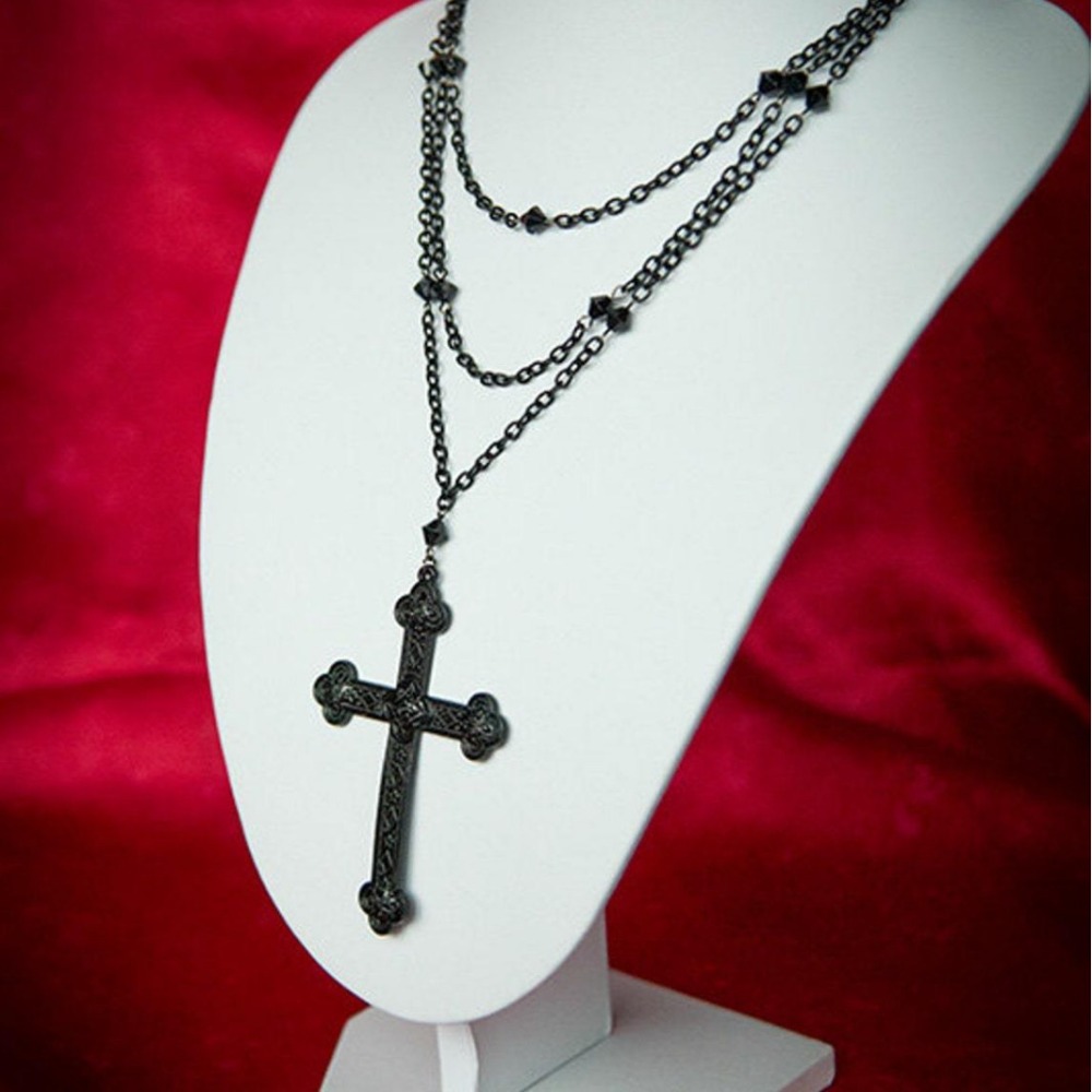Collier Long gothique noir à l - Men'S Gothic Formal Wear avis et prix