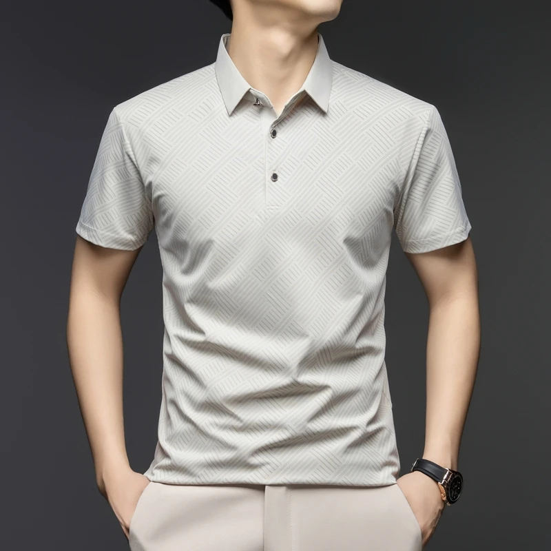 Polo élégant à motifs pour hom - Men'S Polo Formal Wear avis et prix